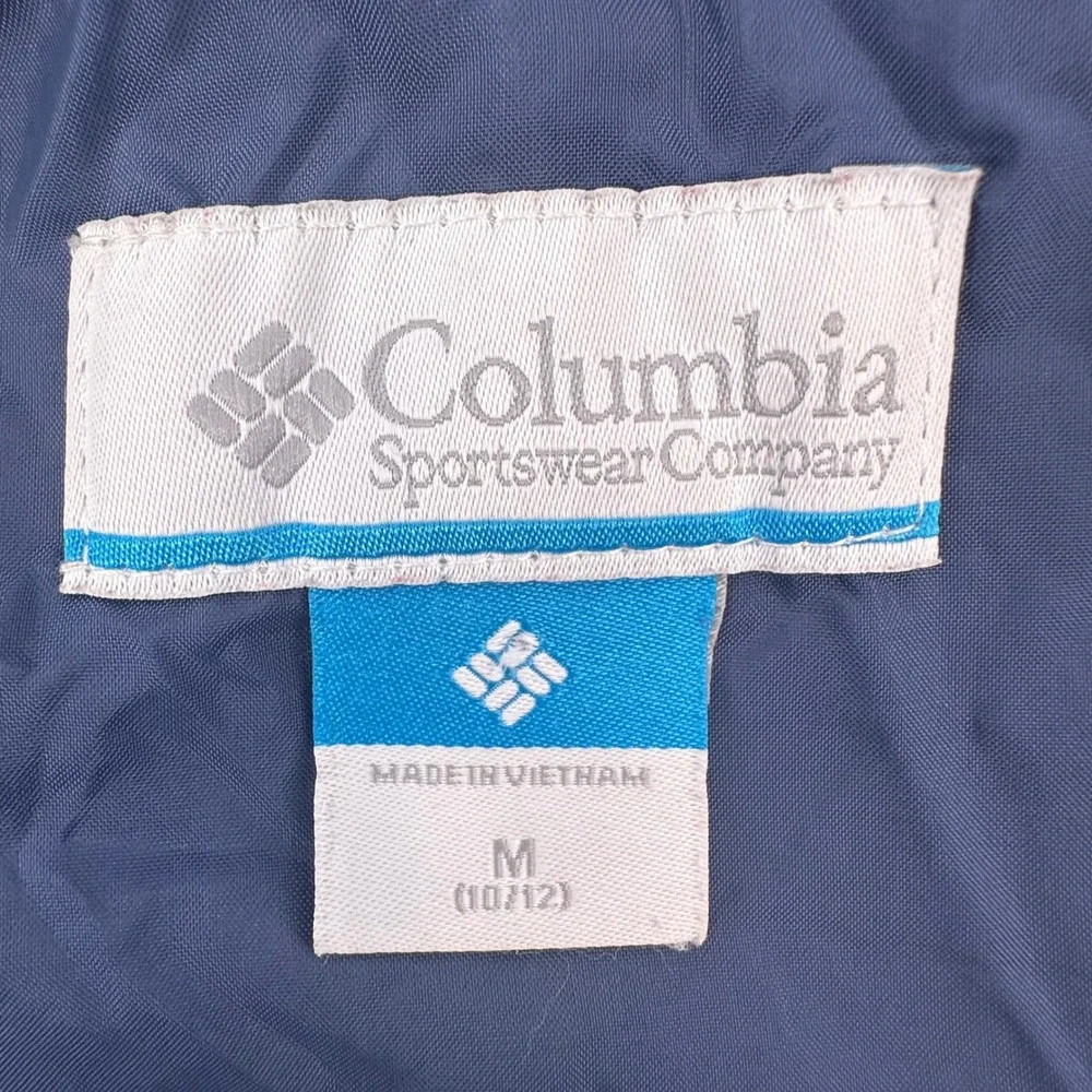 Columbia Boys Blue Omni-Tech Waterproof Rain Jacket Hooded Shell  Size M 10/12
